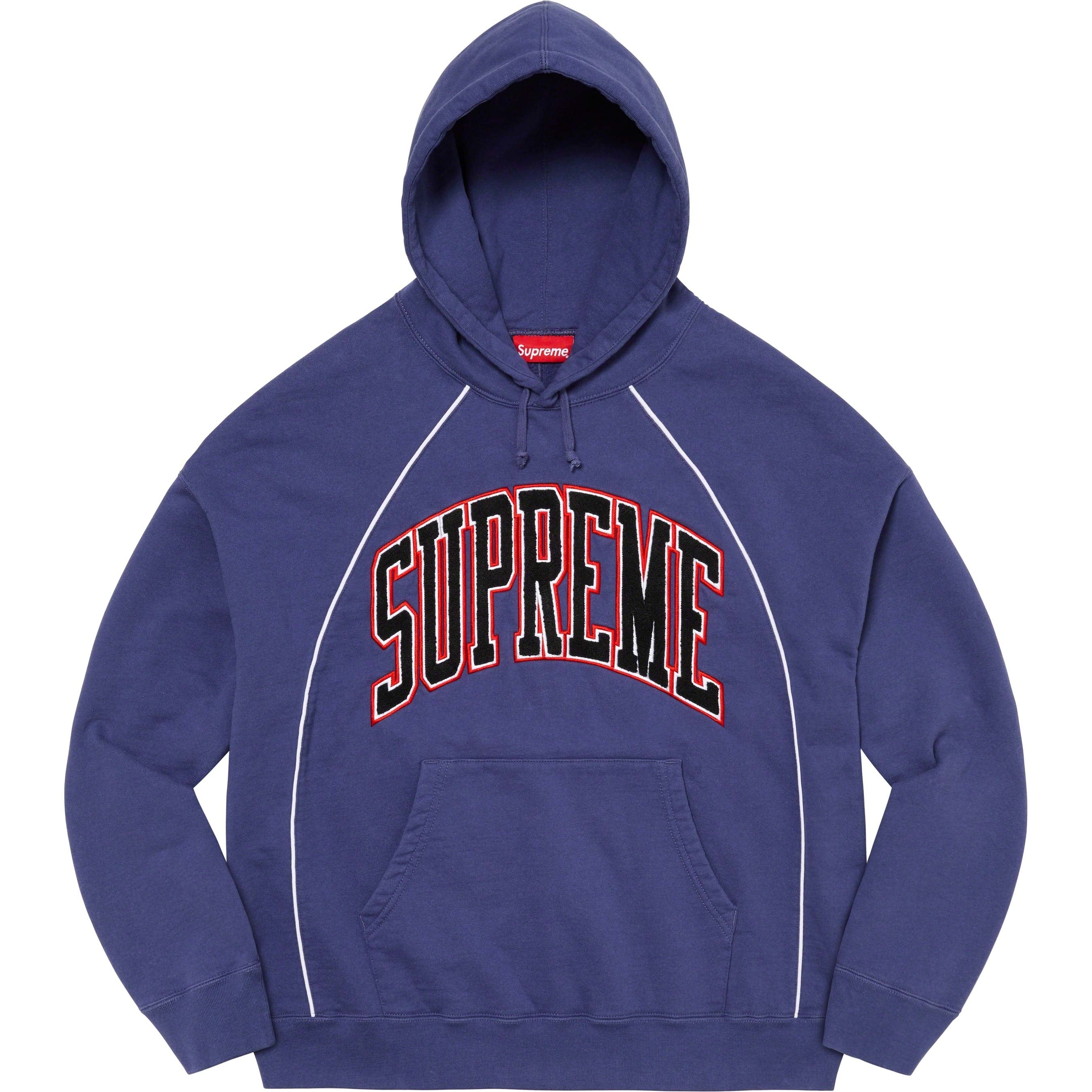 Boxy Piping Arc Hooded Sweatshirt view 8